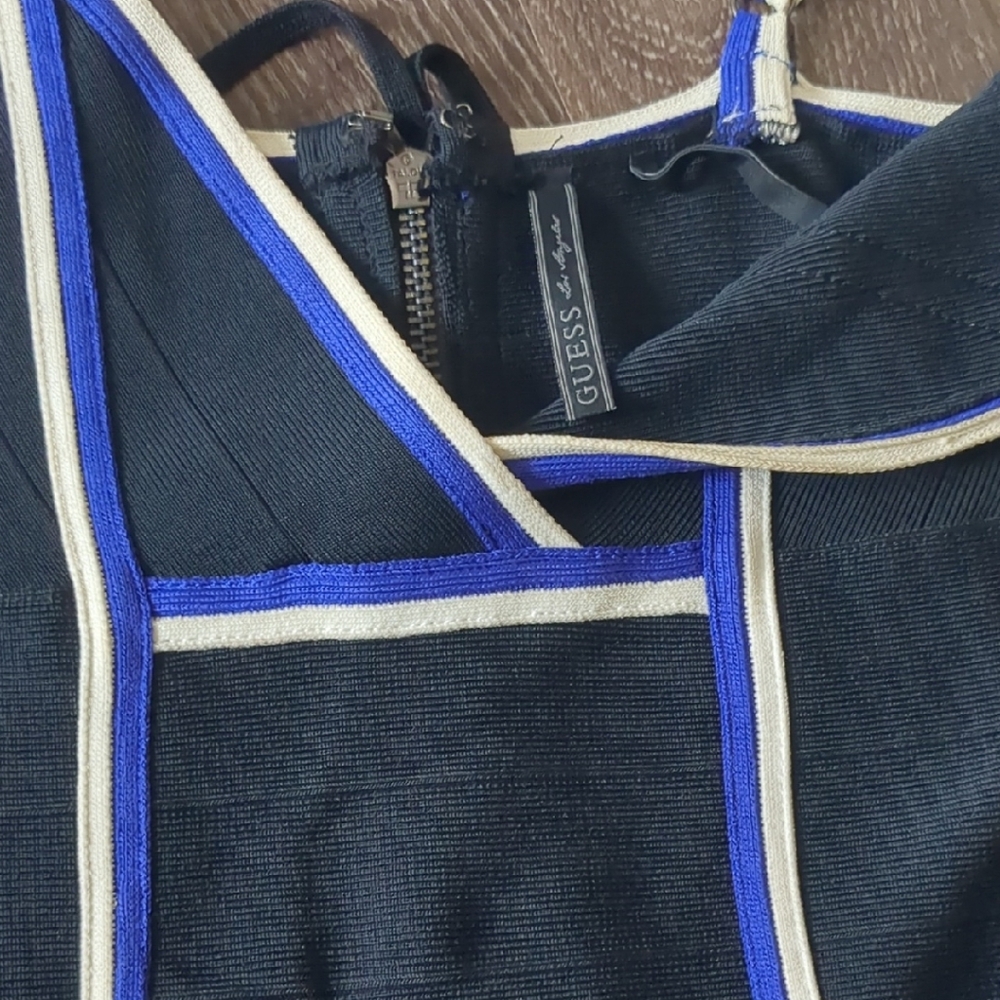 Guess Navy and Cream Dress with Blue Trim